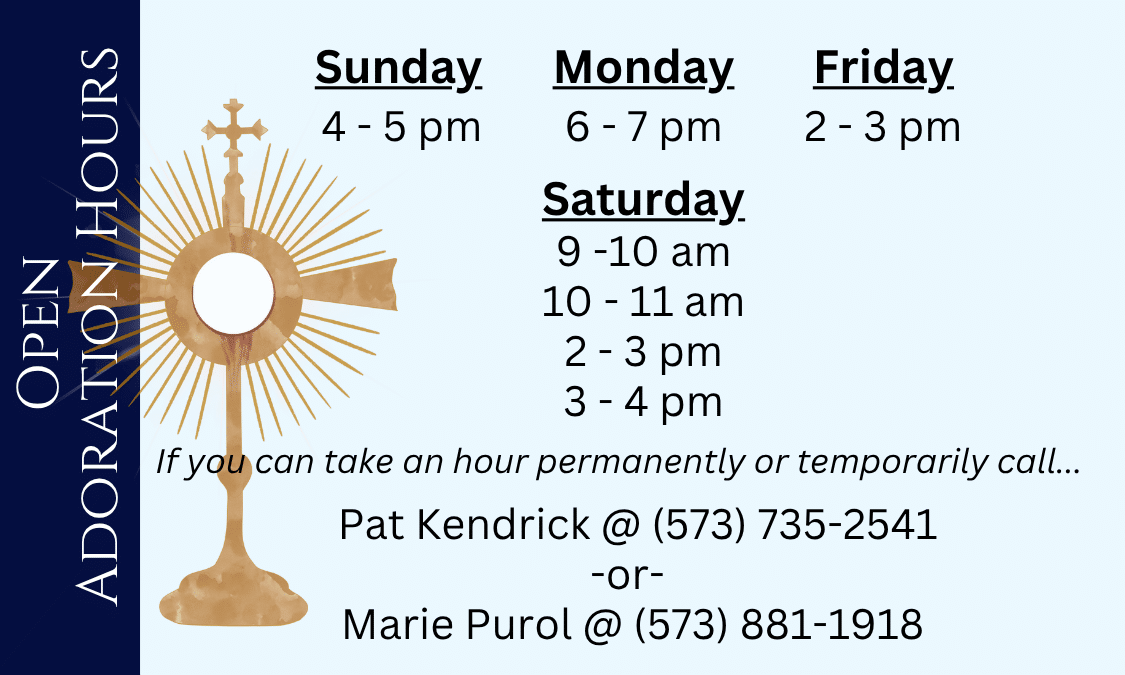 2025.07.27 Open Adoration Hours